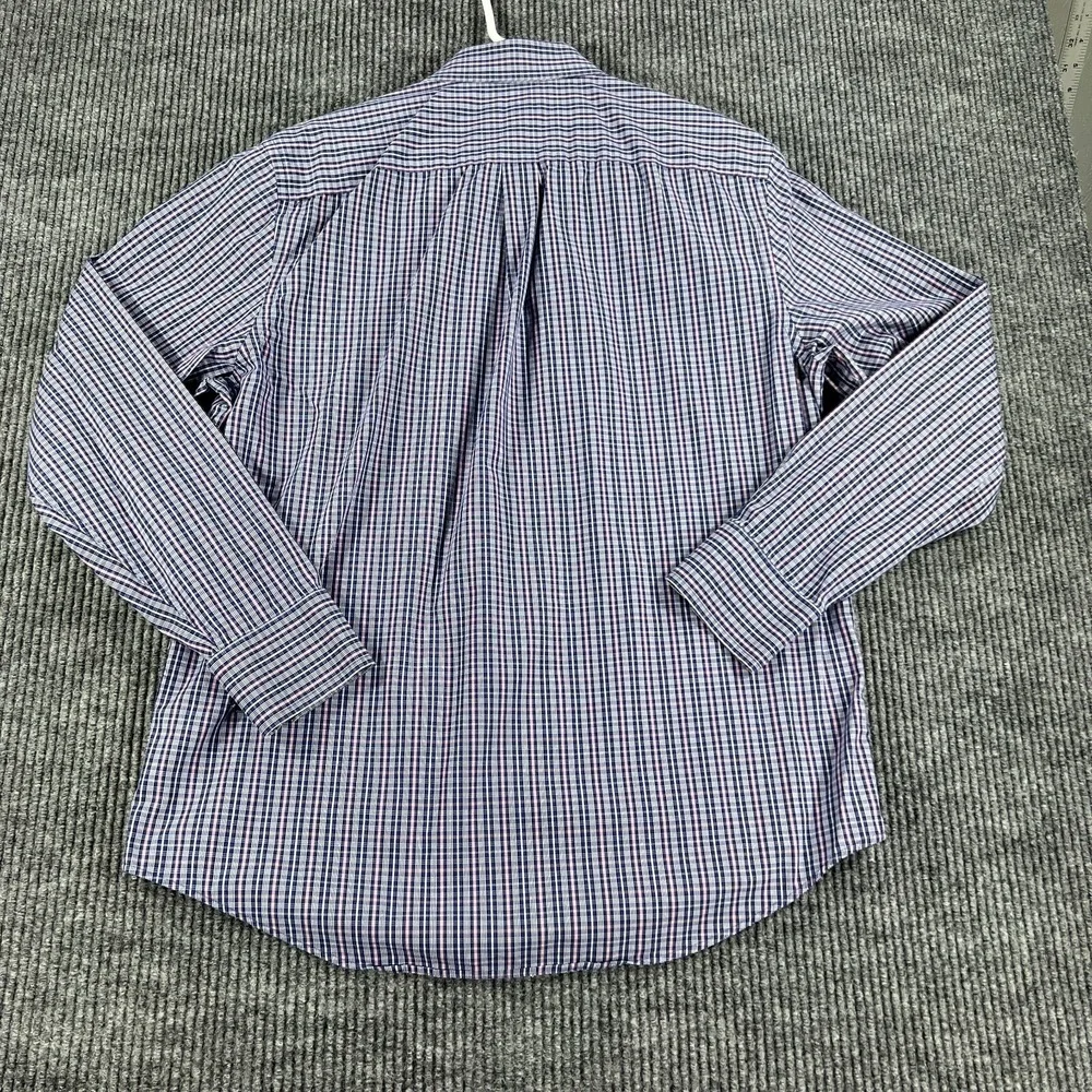 Banana Republic Shirt Mens Medium Blue Plaid Long Sleeve Button Up Classic Fit